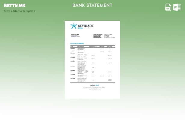 Модерен стил Белгија Keytrade банка изводи шаблон vesion